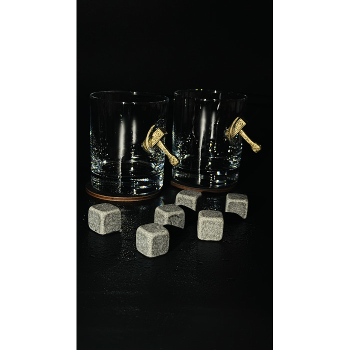 Набор для виски Молот (2 стакана молот + камни в коробке) Gorillas BBQ GL13