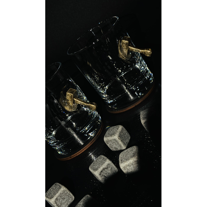 Набор для виски Молот (2 стакана молот + камни в коробке) Gorillas BBQ GL13