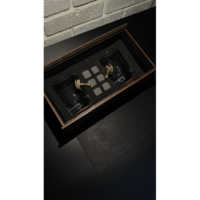 Набор для виски Молот (2 стакана молот + камни в коробке) Gorillas BBQ GL13