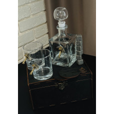 Набор для виски Молот 2 (графин, 2 стакана молот + камни и подставки в коробке) Gorillas BBQ GL14