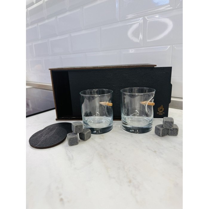 Набор Patriot (2 стакана Пуля + камни в коробке) Gorillas BBQ GL11