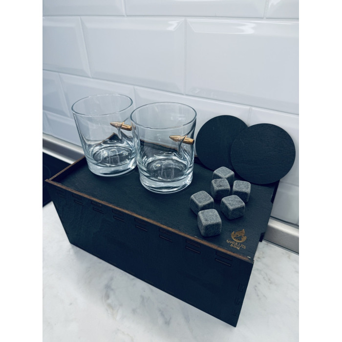 Набор Patriot (2 стакана Пуля + камни в коробке) Gorillas BBQ GL11