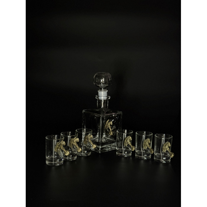 Набор "Молот 2" графин и 6 рюмок Gorillas BBQ GL23