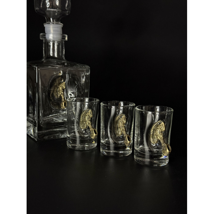 Набор "Молот 2" графин и 6 рюмок Gorillas BBQ GL23