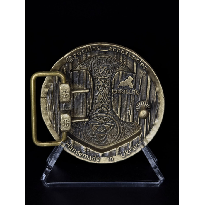 Пряжка МОЛОТ ТОРА на мужской ремень Gorillas Accessories bb13