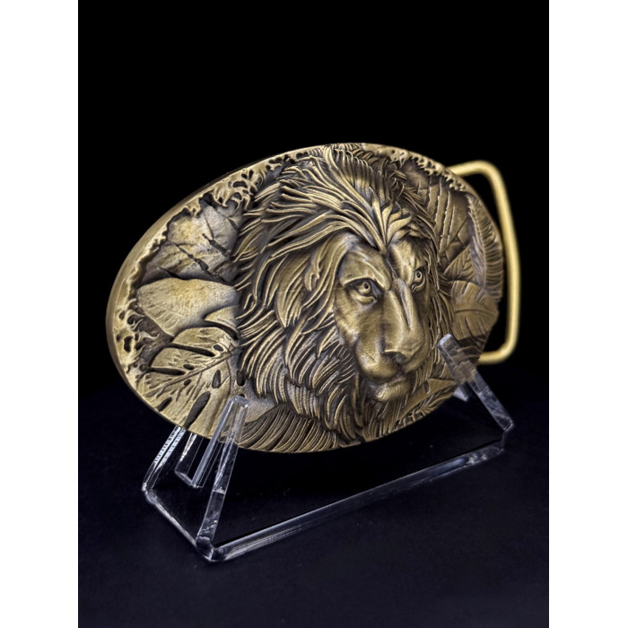 Пряжка ЛЕВ на мужской ремень Gorillas Accessories bb4