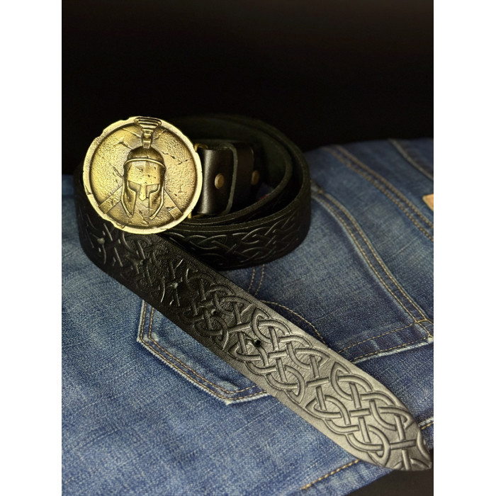 Ремень (тиснение) с пряжкой Легионер латунь bb60