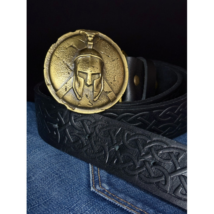 Ремень (тиснение) с пряжкой Легионер латунь bb60