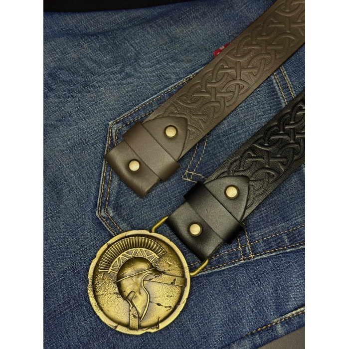 Ремень (тиснение) с пряжкой Центурион латунь bb62