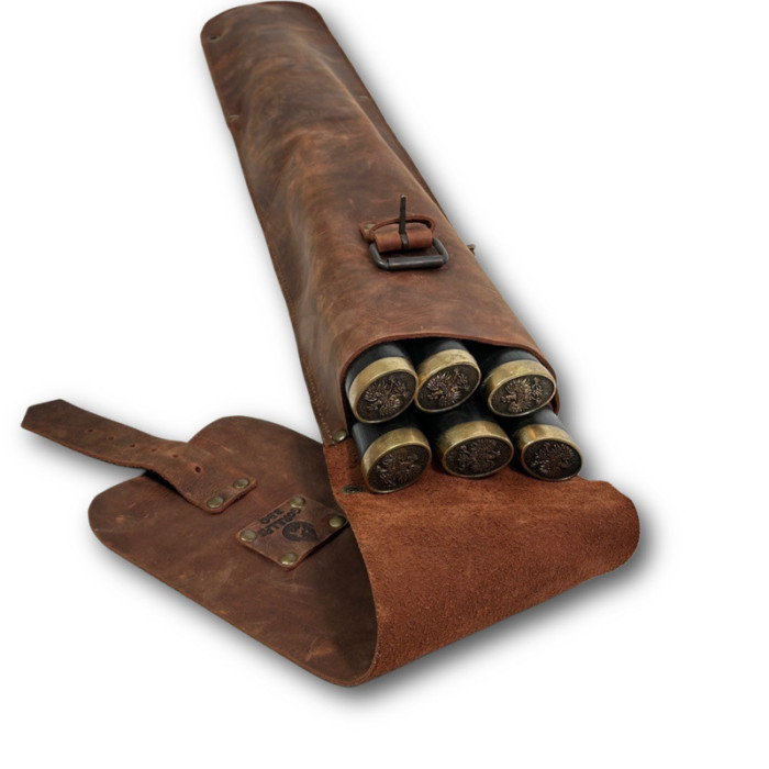 Кожаный чехол (колчан) для шампуров ручной работы FR49 Gorillas BBQ