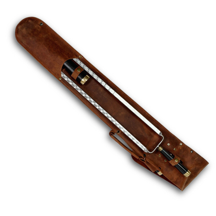 Кожаный чехол (колчан) для шампуров ручной работы FR49 Gorillas BBQ