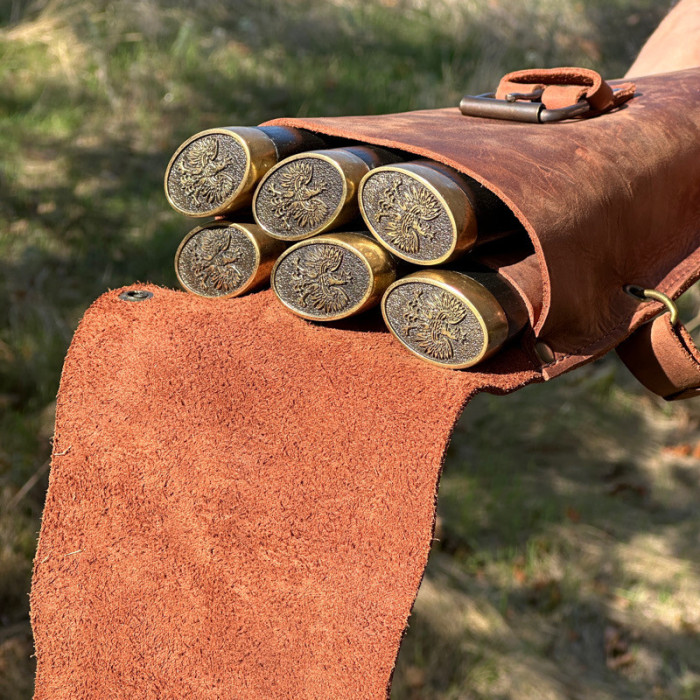 Кожаный чехол (колчан) для шампуров ручной работы FR49 Gorillas BBQ