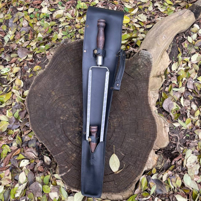 Кожаный чехол (колчан) для шампуров ручной работы FR51 Gorillas BBQ