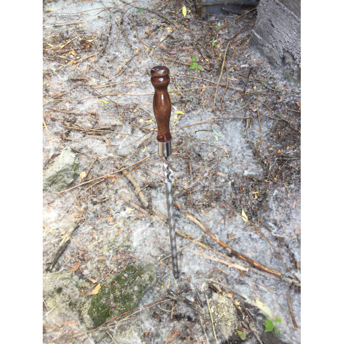 Шампур с деревянной ручкой 45 см 1 шт. КОЛЬЦО Gorillas BBQ SKK5