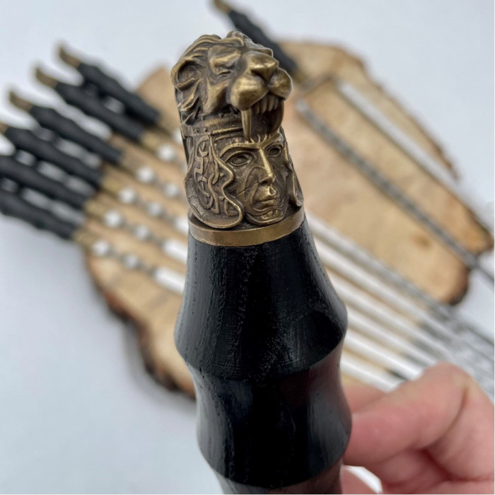 Шампур с художественным литьем 1 шт Воин Gorillas BBQ SKK11