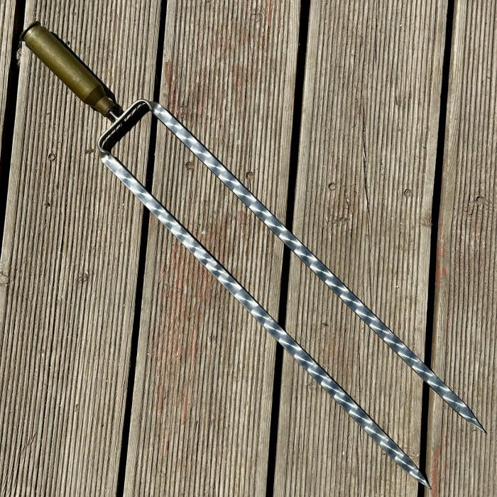 Двойной шампур с гильзой (630х12х3 мм) Gorillas BBQ SKK31