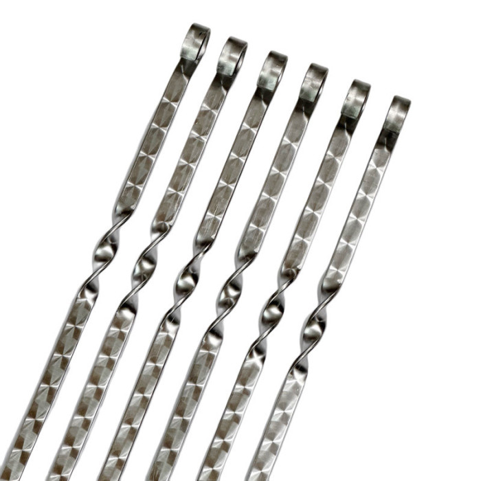 Шампур с ручкой и кольцом 6 шт 45 см Gorillas BBQ SKK91