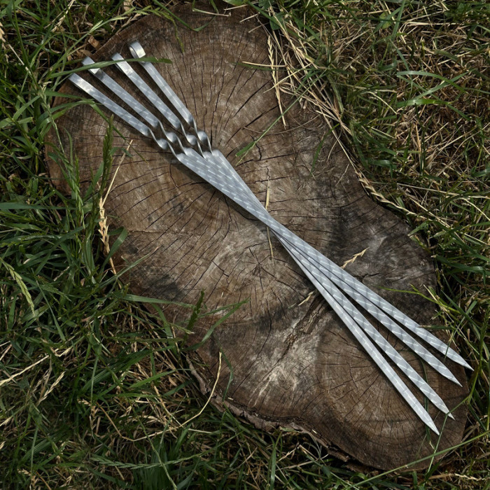 Шампур с ручкой и кольцом 6 шт 45 см Gorillas BBQ SKK91