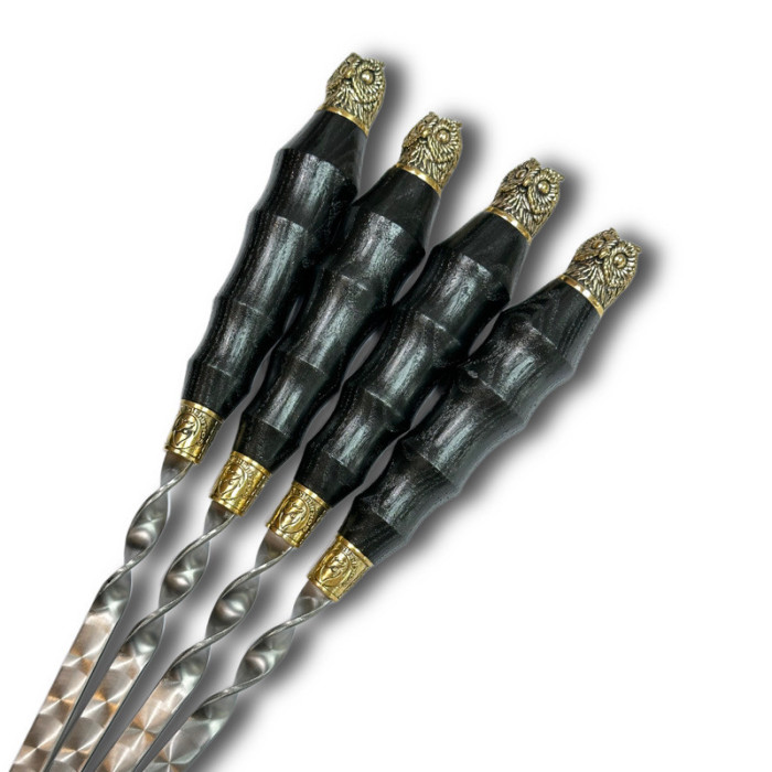 Шампур с деревянной ручкой 1 шт. Сова Gorillas BBQ SKK53