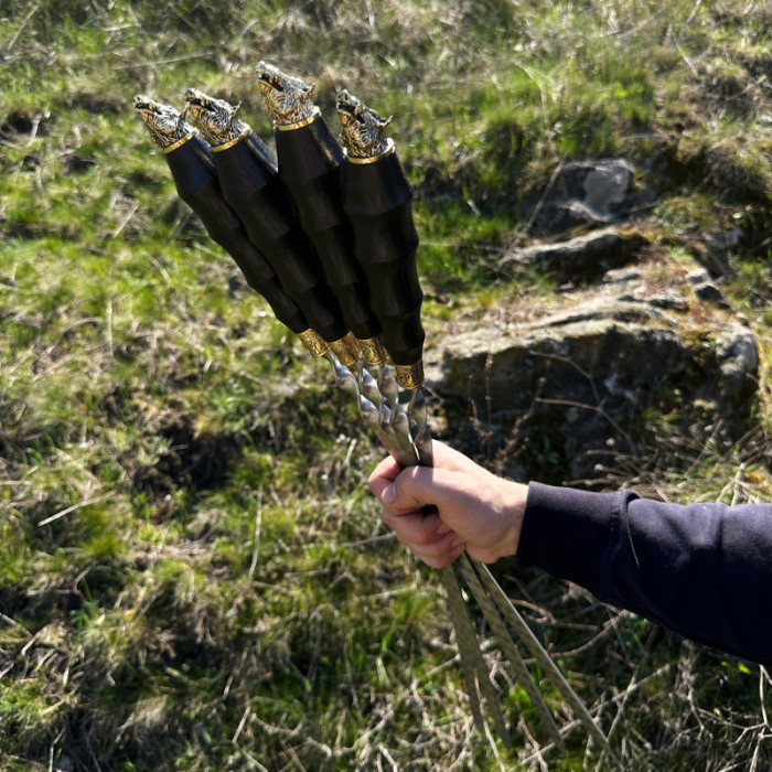 Шампура ручной работы с деревянной ручкой Кабан 4 шт. Gorillas BBQ SKK69