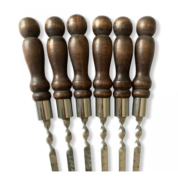 Шампуры с деревянной ручкой 6 шт. ШАР 40 см Gorillas BBQ SKK83