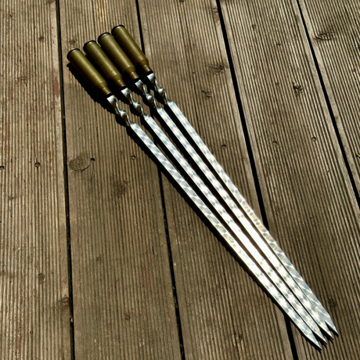 Шампура на подарок с гильзой 4 шт 45 см Gorillas BBQ SKK80