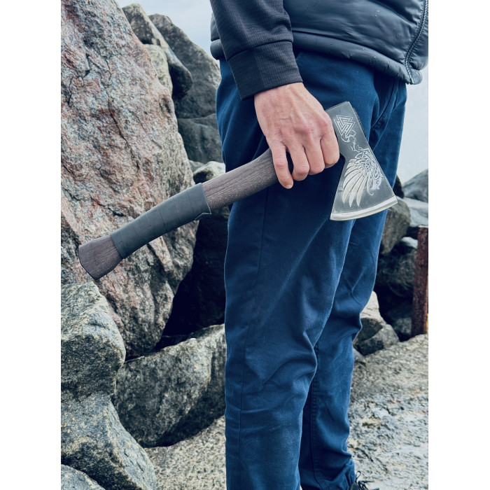 Топор ручной работы Коршун сталь 65г Gorillas BBQ TR49