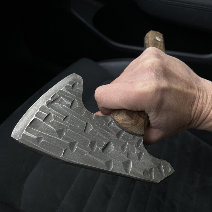 Топорик туристический ручной работы "КАМЕНЬ mini" сталь 65Г Gorillas BBQ TR40