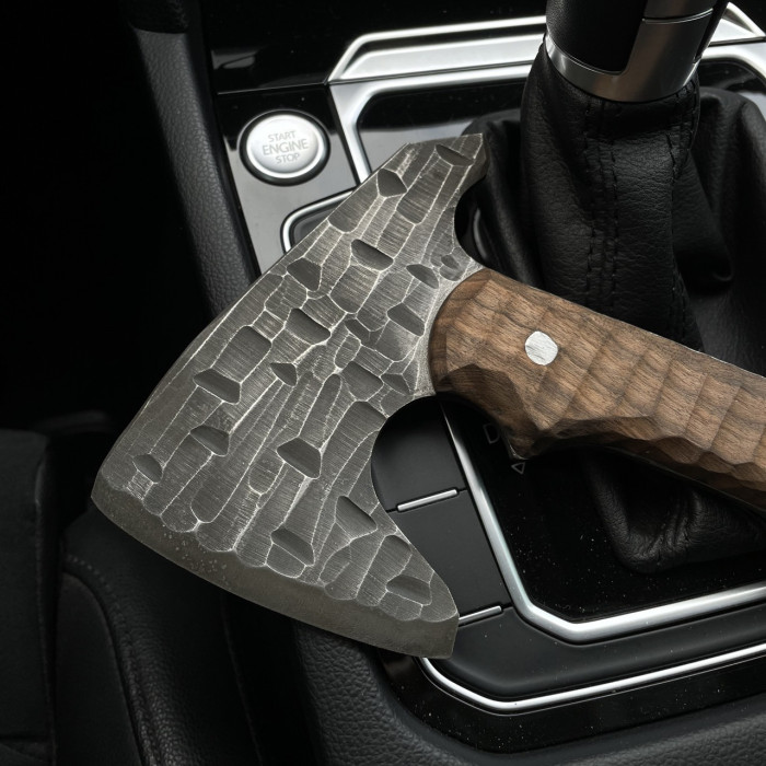 Топорик туристический ручной работы "КАМЕНЬ mini" сталь 65Г Gorillas BBQ TR40