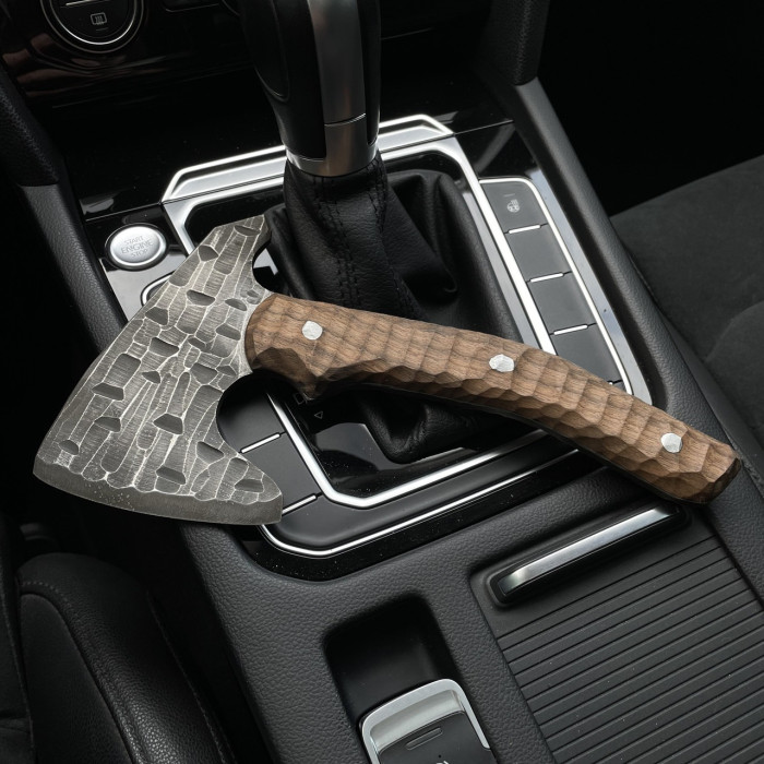 Топорик туристический ручной работы "КАМЕНЬ mini" сталь 65Г Gorillas BBQ TR40