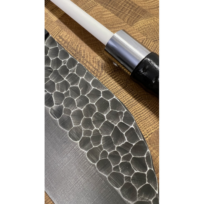 Набор кухонный торцевая доска разделочная с тяпкой Серб темный + мусат Gorillas BBQ DS34