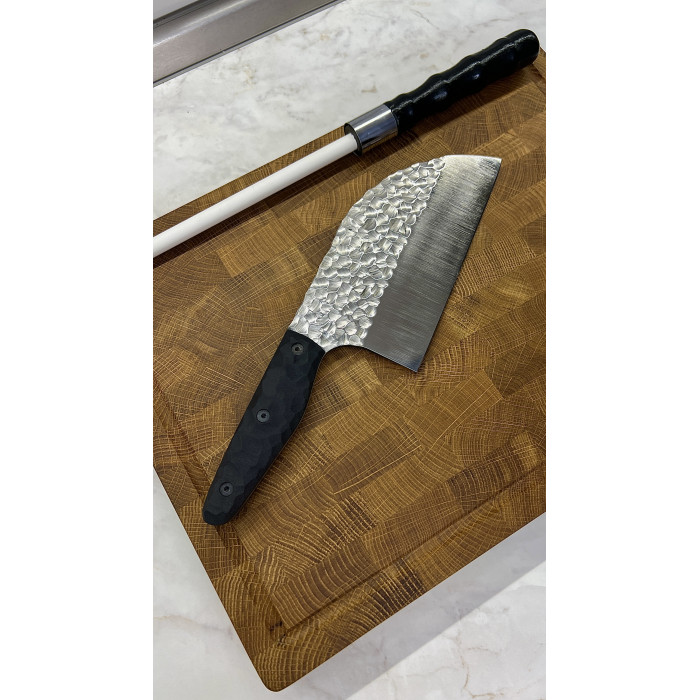 Набор кухонный торцевая доска разделочная с тяпкой Серб светлый + мусат Gorillas BBQ DS43