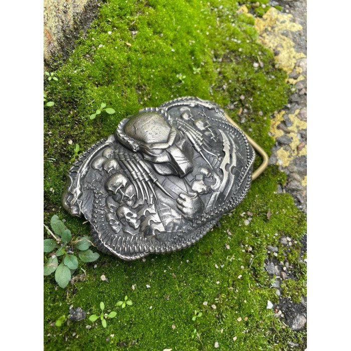 Ремень (тиснение) с пряжкой Хищник нейзильбер bb71