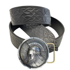 Ремень (тиснение) с пряжкой Центурион нейзильбер bb73