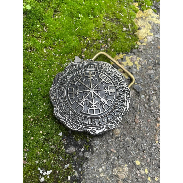 Ремень (тиснение) с пряжкой Вегвизир нейзильбер bb74