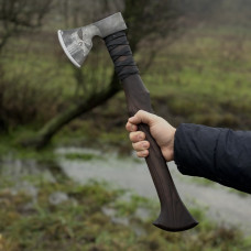 Топор таежный ручной работы КАРАТЕЛЬ сталь 65Г Gorillas BBQ TR24