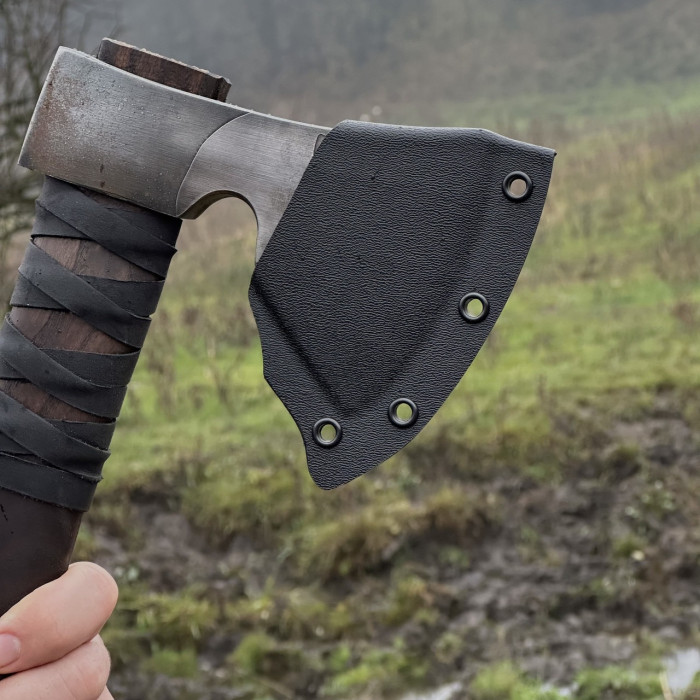 Топор таежный ручной работы КАРАТЕЛЬ сталь 65Г Gorillas BBQ TR24