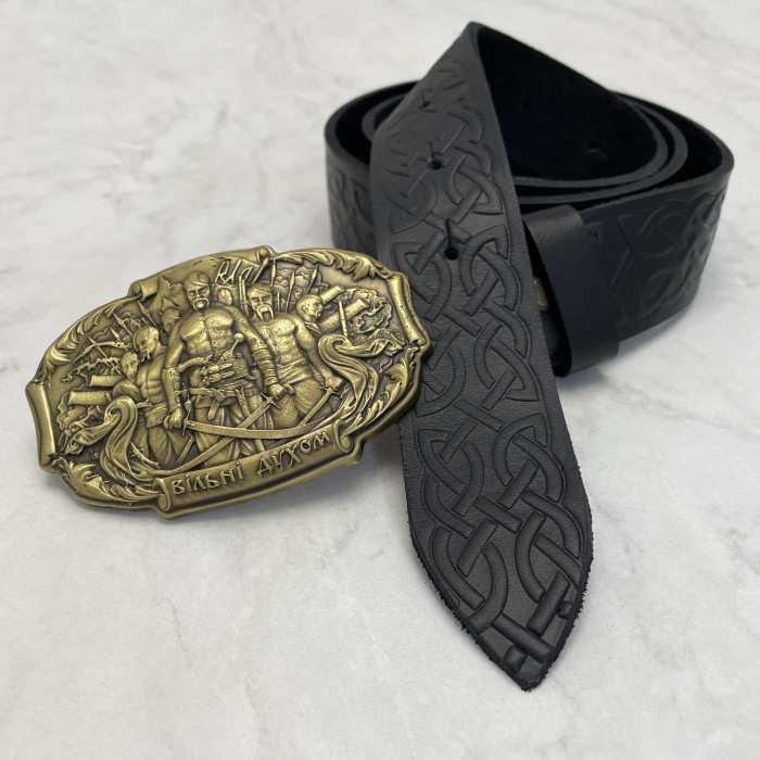 Кожаный пояс с тиснением для мужского ремня (черный) Gorillas Accessories bb79