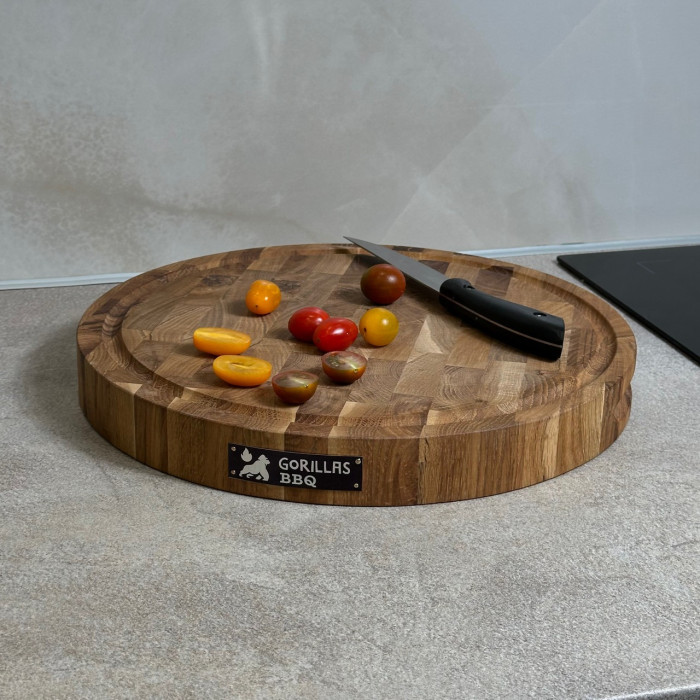 Доска разделочная торцевая деревянная круглая DS5