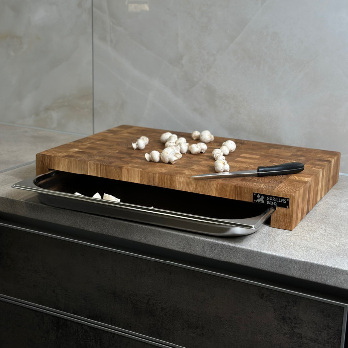 Доска разделочная профессиональная торцевая с гастроемкостью DS8