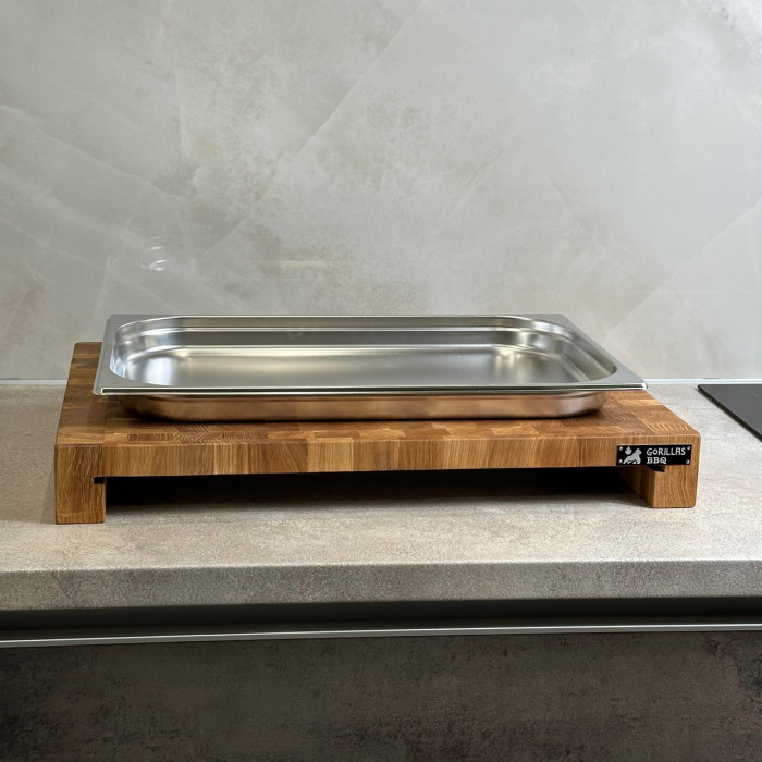 Доска разделочная профессиональная торцевая с гастроемкостью DS8