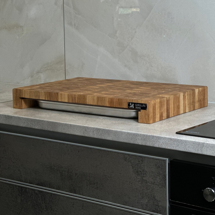 Доска разделочная профессиональная торцевая с гастроемкостью DS8