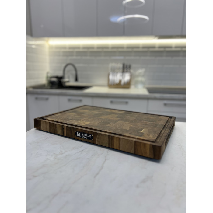 Торцевая разделочная доска орех Gorillas BBQ DS28