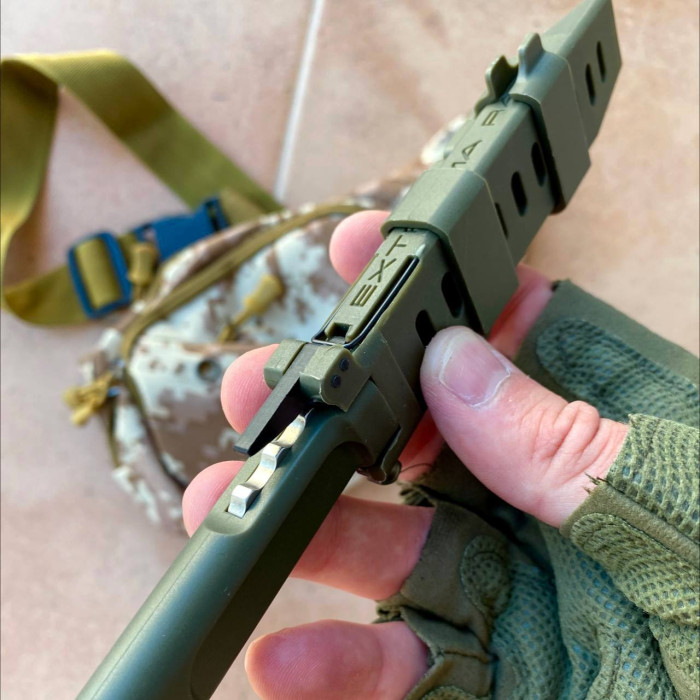 Боевой тактический нож #4114 (Requiem) зеленый сталь D2 с кобальтом KN120