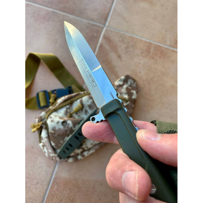 Боевой тактический нож #4114 (Requiem) зеленый сталь D2 с кобальтом KN120