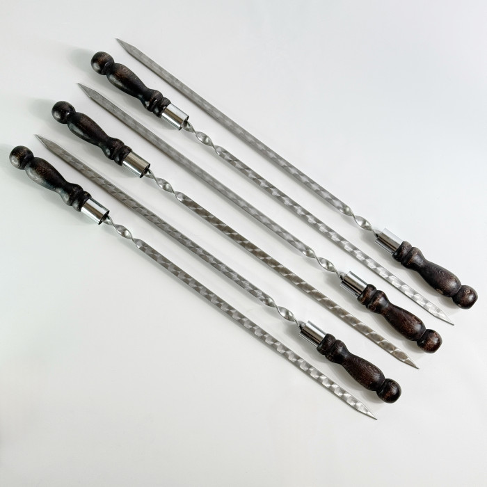 Набор для шашлыка подарочный в кожаной коробке Зубр 2.0 ELIT BS69