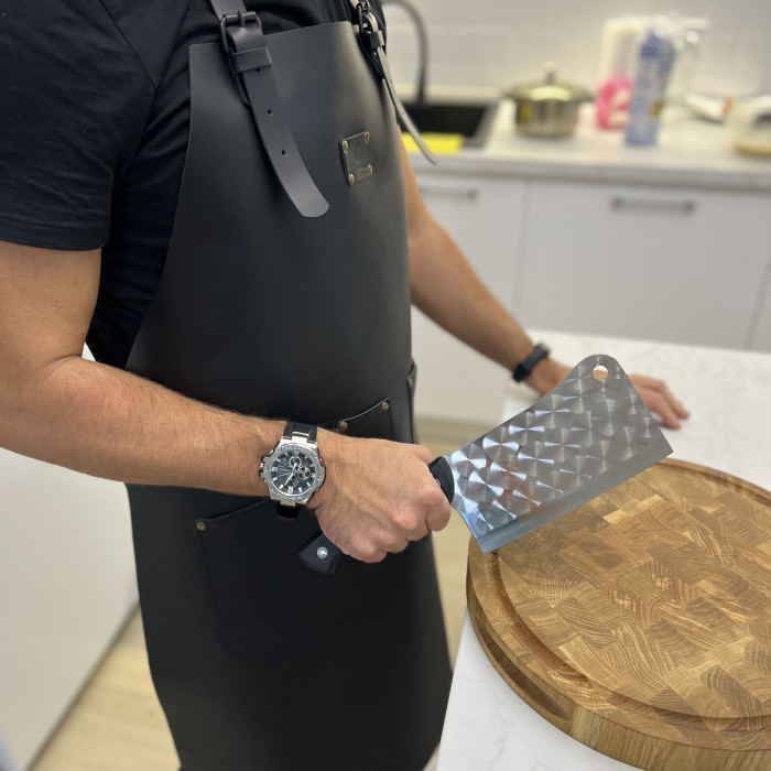 Кожаный фартук Gorillas BBQ (спилок) 1 карман FR19