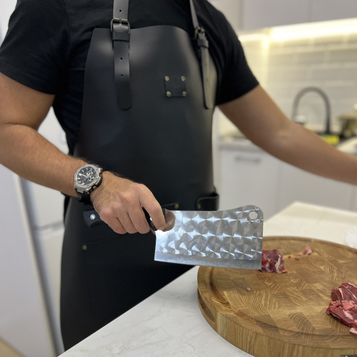 Кожаный фартук Gorillas BBQ (спилок) 1 карман FR19