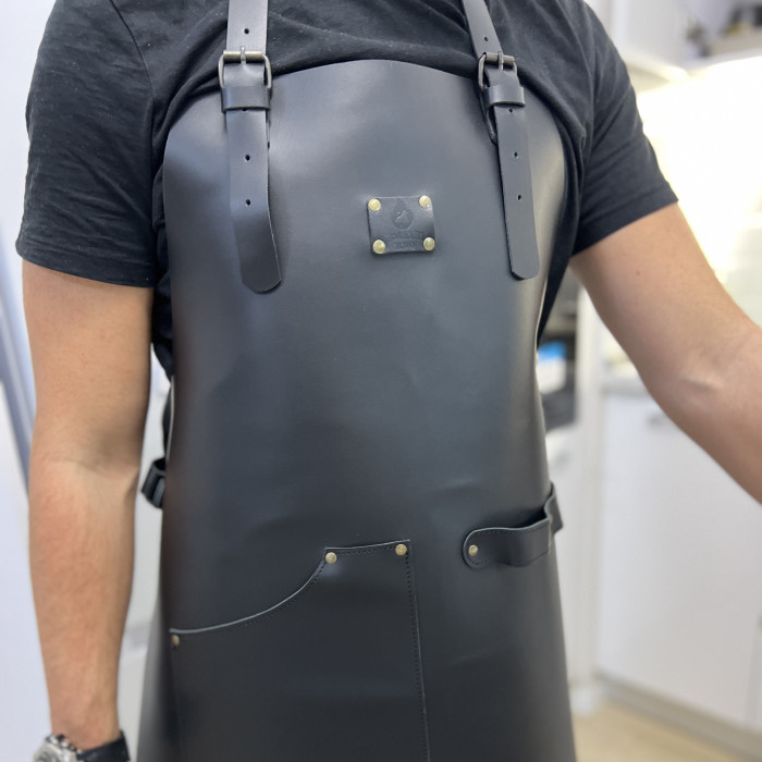 Кожаный фартук Gorillas BBQ (спилок) 1 карман FR19