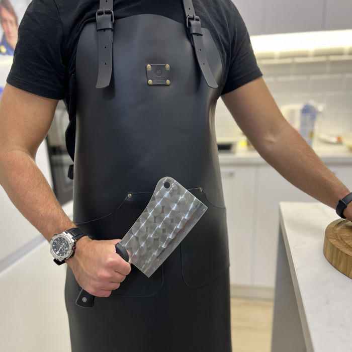 Кожаный фартук Gorillas BBQ (спилок) 2 кармана FR20